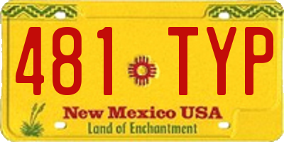 NM license plate 481TYP