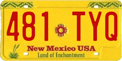 NM license plate 481TYQ