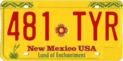 NM license plate 481TYR