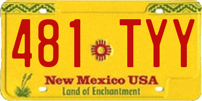 NM license plate 481TYY
