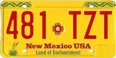 NM license plate 481TZT