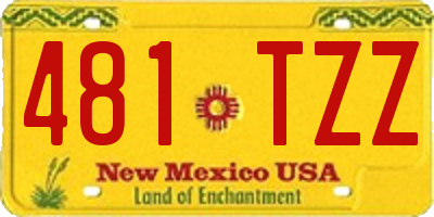 NM license plate 481TZZ