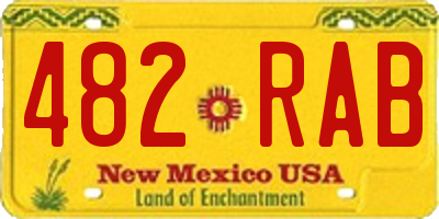 NM license plate 482RAB