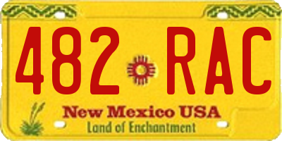NM license plate 482RAC
