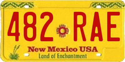 NM license plate 482RAE