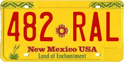 NM license plate 482RAL