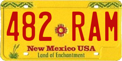 NM license plate 482RAM