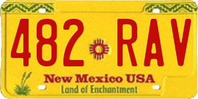 NM license plate 482RAV