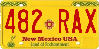 NM license plate 482RAX