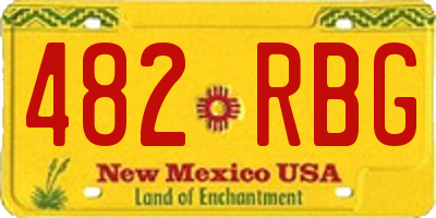 NM license plate 482RBG