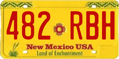 NM license plate 482RBH