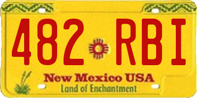 NM license plate 482RBI
