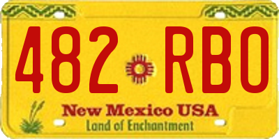 NM license plate 482RBO