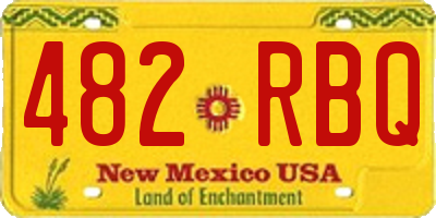 NM license plate 482RBQ