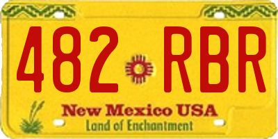 NM license plate 482RBR