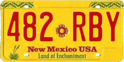 NM license plate 482RBY