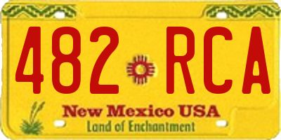 NM license plate 482RCA