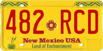 NM license plate 482RCD