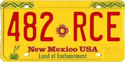 NM license plate 482RCE