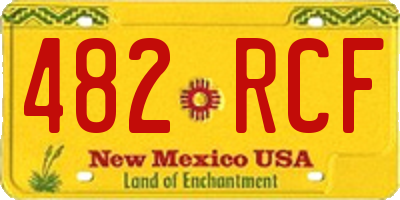 NM license plate 482RCF