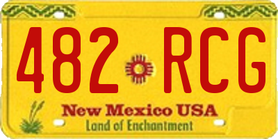 NM license plate 482RCG