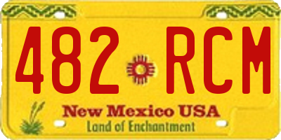 NM license plate 482RCM