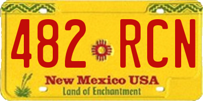 NM license plate 482RCN
