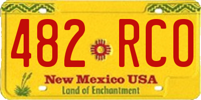 NM license plate 482RCO