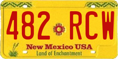 NM license plate 482RCW