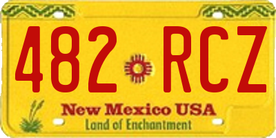 NM license plate 482RCZ