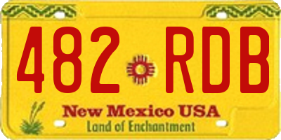 NM license plate 482RDB