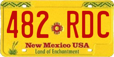 NM license plate 482RDC