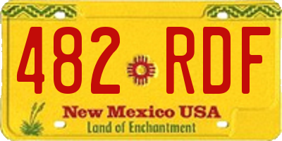 NM license plate 482RDF