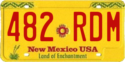 NM license plate 482RDM