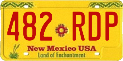 NM license plate 482RDP