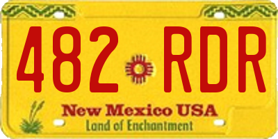 NM license plate 482RDR