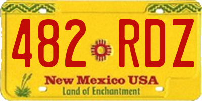 NM license plate 482RDZ