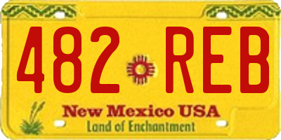 NM license plate 482REB