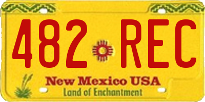 NM license plate 482REC