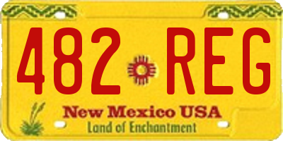 NM license plate 482REG