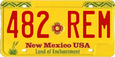 NM license plate 482REM
