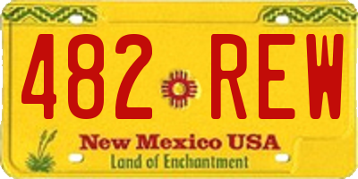 NM license plate 482REW