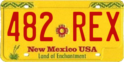 NM license plate 482REX