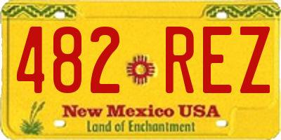 NM license plate 482REZ
