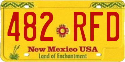 NM license plate 482RFD