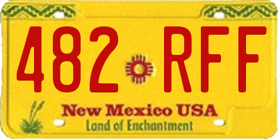 NM license plate 482RFF