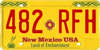 NM license plate 482RFH