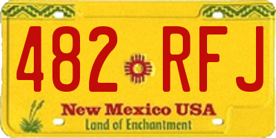 NM license plate 482RFJ