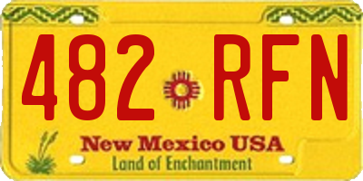NM license plate 482RFN