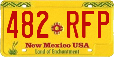 NM license plate 482RFP
